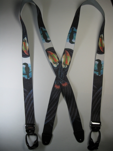 BUTTON-ON WILDLIFE TUCON Suspenders 1 1/2" wide and 48" long UB120N48WLTC